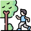 Landscaped jogging track