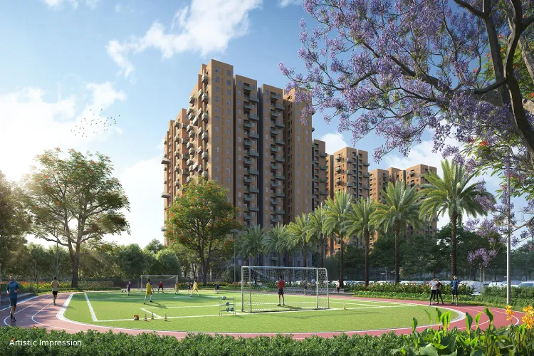 Sports ground in residential township
