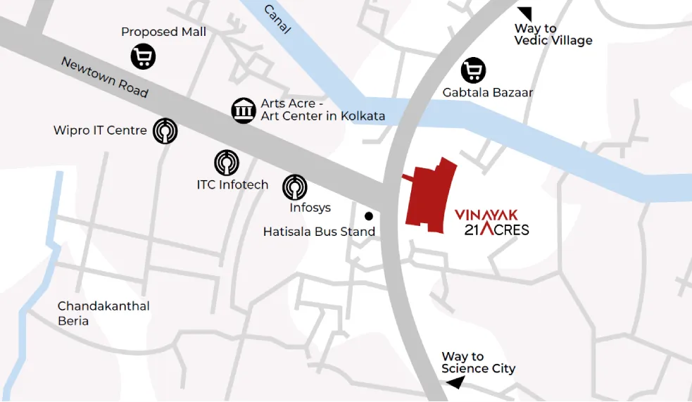 Vinayak 21 Acres location and connectivity map